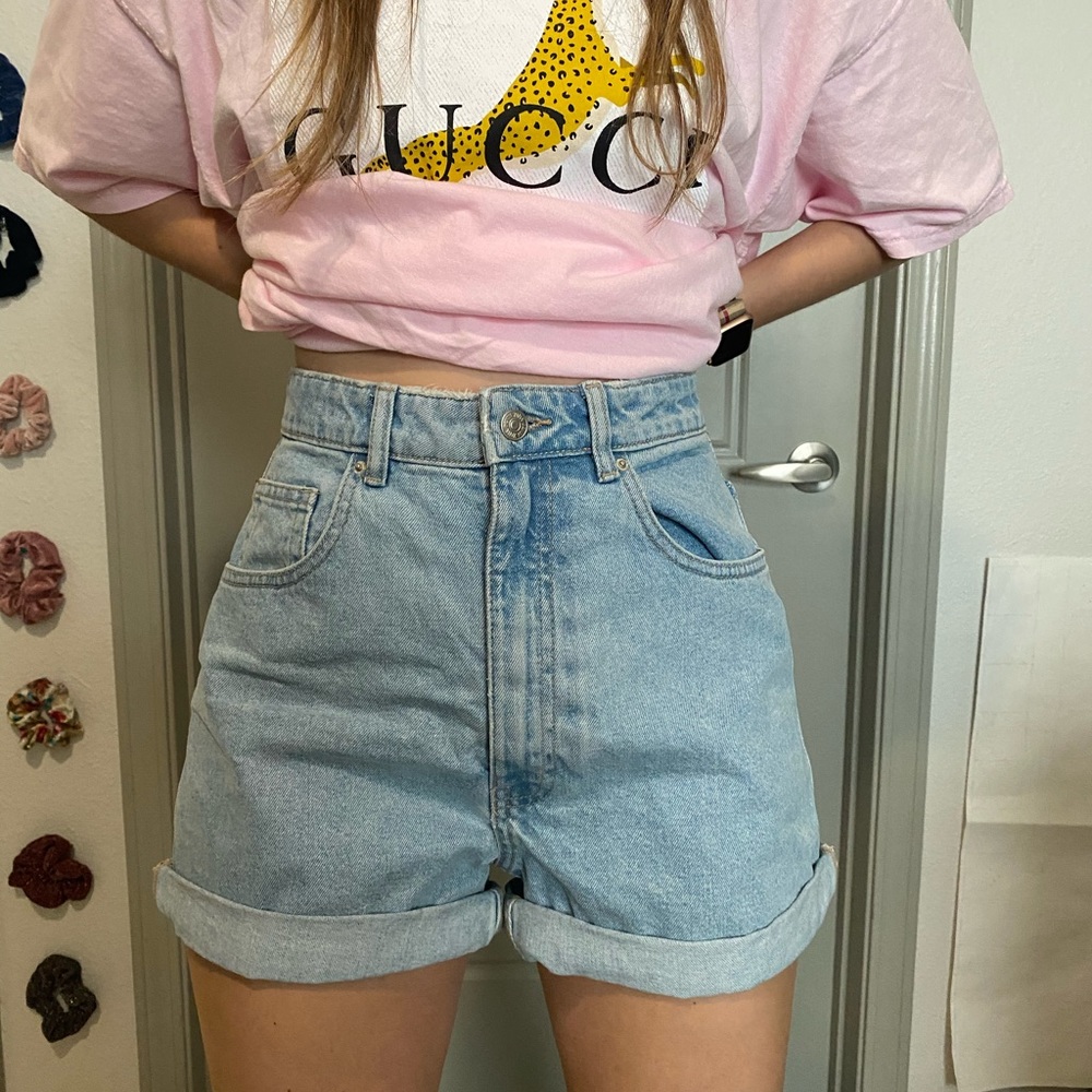 High waisted denim Zara shorts